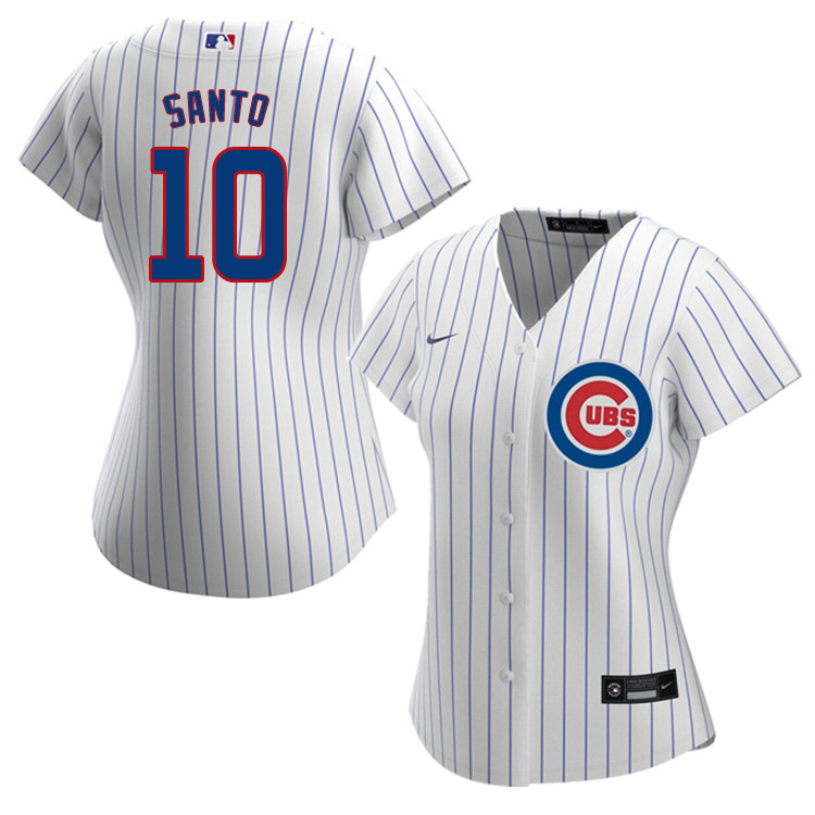 Nike Women #10 Ron Santo Chicago Cubs Baseball Jerseys Sale-White